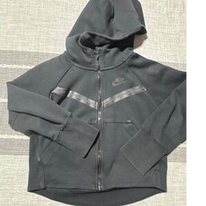 Nike Tech Fleece Hoodie Full Zip Kids Black Youth Size S